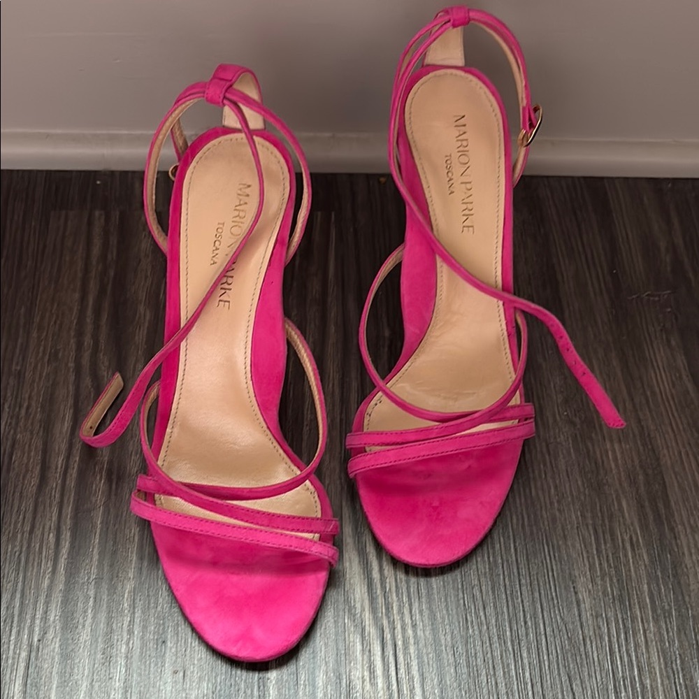 Marion Parke Pink Heels with Strappy Design